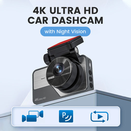 ⏳ ⏰4K Ultra HD Car Dashcam with Night Vision