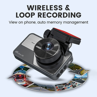 ⏳ ⏰4K Ultra HD Car Dashcam with Night Vision