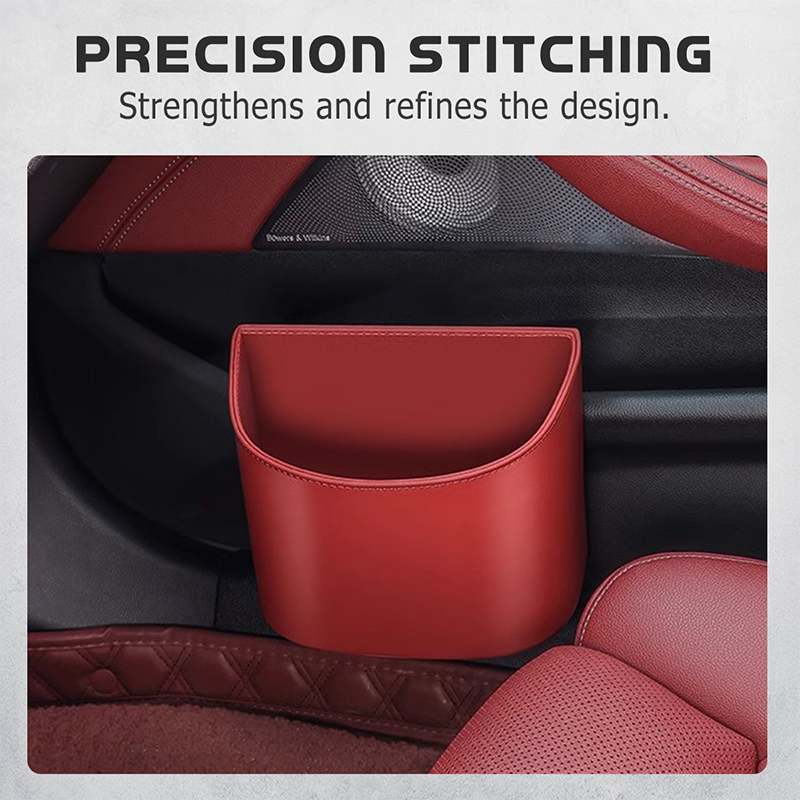 Leather Car Door Cup Holder – Wide‑mouth opening, easy reach for drinks & phone. Clip‑on secure fit. PU leather, tough & stylish