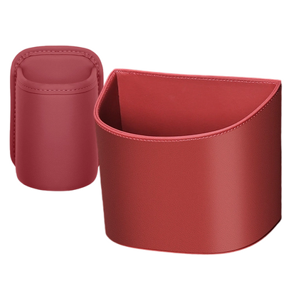 Leather Car Door Cup Holder – Wide‑mouth opening, easy reach for drinks & phone. Clip‑on secure fit. PU leather, tough & stylish
