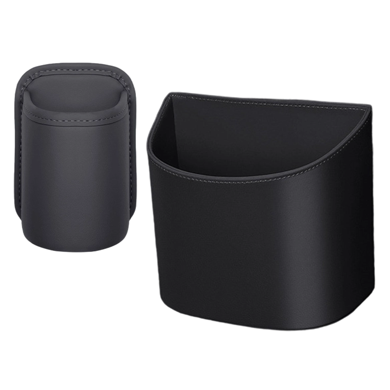 Leather Car Door Cup Holder – Wide‑mouth opening, easy reach for drinks & phone. Clip‑on secure fit. PU leather, tough & stylish