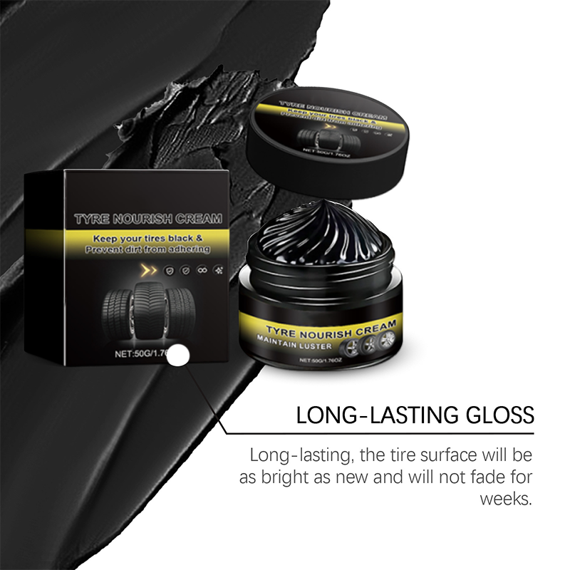 Tire wax – restores black gloss, blocks UV, repels dirt. Easy & quick