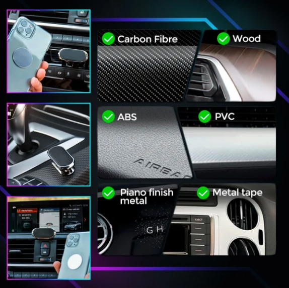 ⏰Ultra-strong magnetic flexible car phone holder