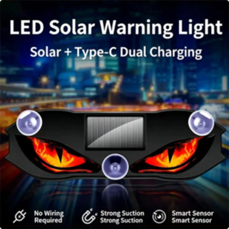 Solar Powered LED Car Warning Light - Catch All Eyes & Boost Driving Safety – Wireless, Auto-Sensing & Universal Fit