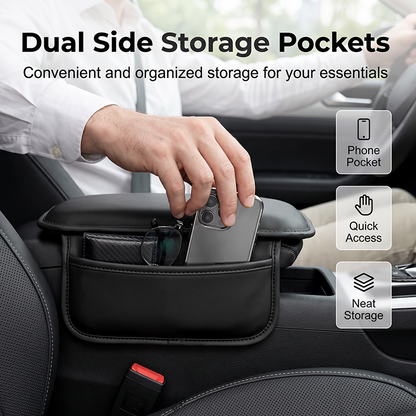 Car Center Console Armrest Cover with Storage Pockets