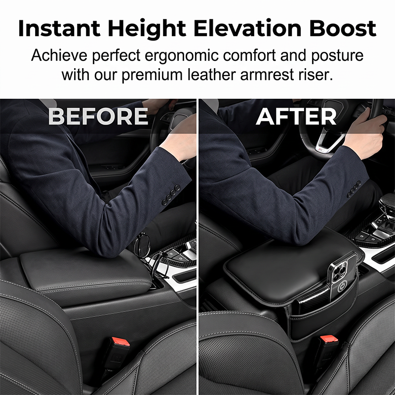 Car Center Console Armrest Cover with Storage Pockets