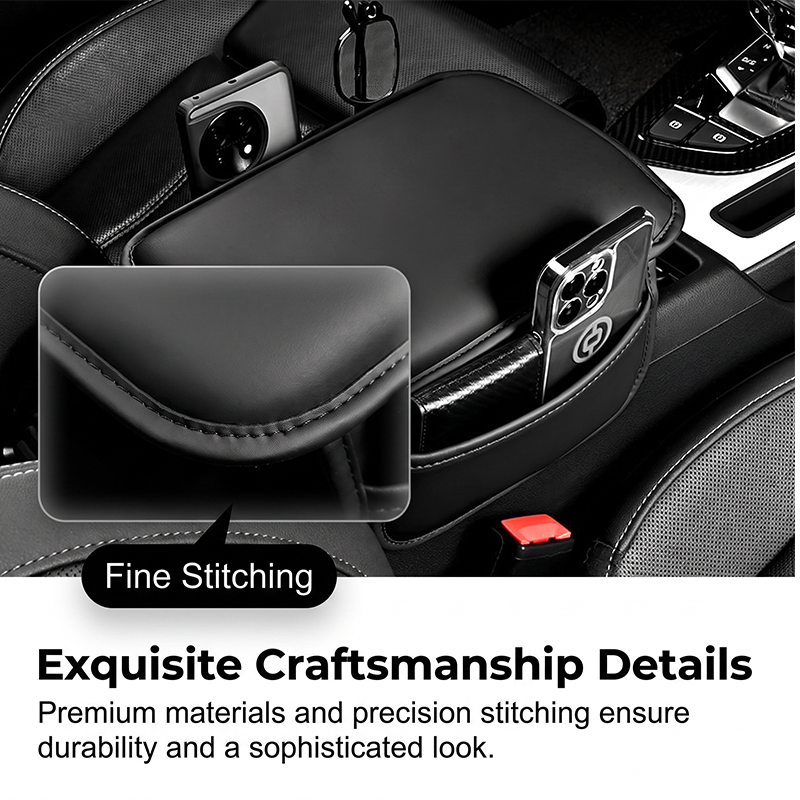 Car Center Console Armrest Cover with Storage Pockets