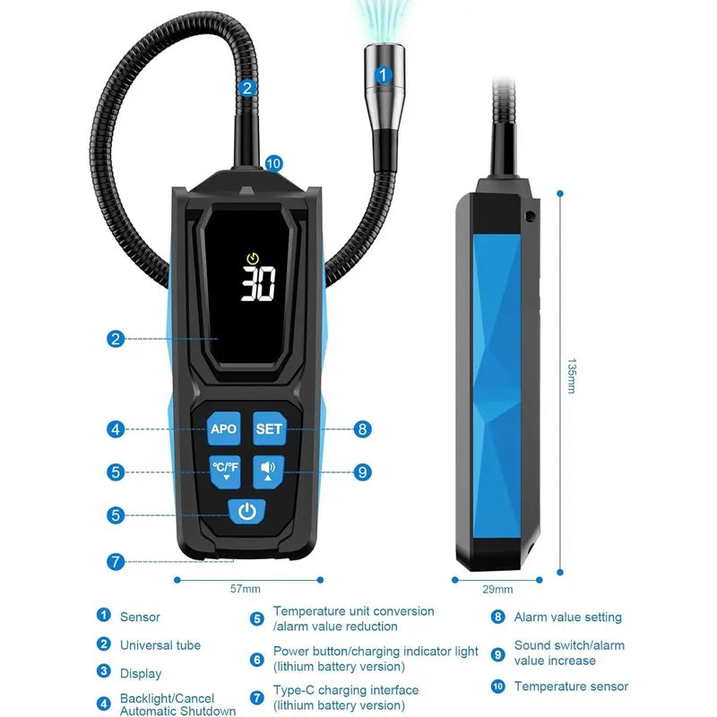 ⏳ ⏰Rechargeable Halogen Leak Detector for Air Conditioner