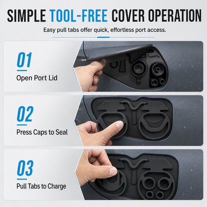 EV Charging Port Cover – Silicone Dustproof Protector for Electric Vehicles